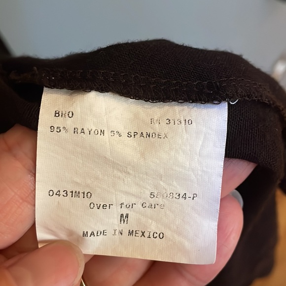 AB Studio - brown open front long tunic w/ gathered sleeves, Women’s Medium - Picture 7 of 8